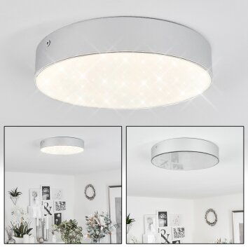 Mentque Plafondlamp LED Zilver, 1-licht