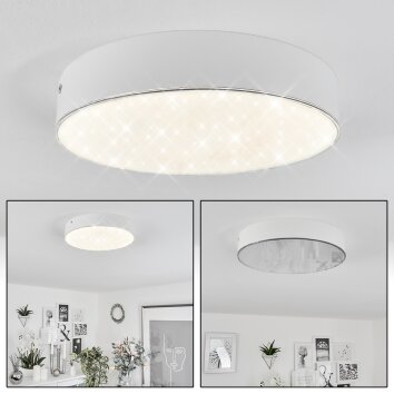 Mentque Plafondlamp LED Wit, 1-licht