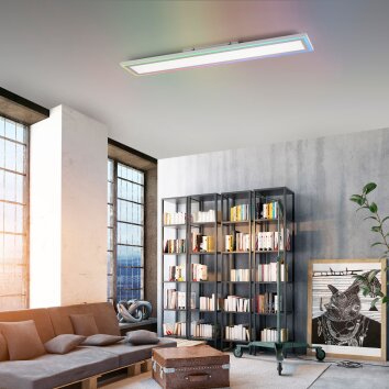 Leuchten-Direkt EDGING Plafondlamp LED Wit, 1-licht, Afstandsbediening