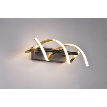 Trio Sequence Muurlamp LED Messing, Zwart, 1-licht