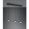 Trio Tray Hanglamp LED Zwart, 3-lichts