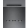 Trio Tray Hanglamp LED Zwart, 3-lichts