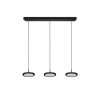 Trio Tray Hanglamp LED Zwart, 3-lichts