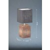 Fischer & Honsel Bronco Tafellamp houtlook, 1-licht