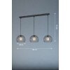 Fischer & Honsel Wire Hanglamp Zwart, 3-lichts