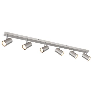 Globo ROBBY Plafondlamp Nikkel mat, 6-lichts