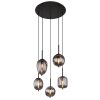 Globo BLACKY Hanger Zwart, 5-lichts