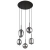 Globo BLACKY Hanger Zwart, 5-lichts