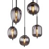 Globo BLACKY Hanger Zwart, 5-lichts