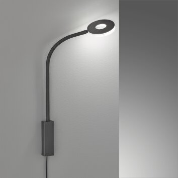 Fischer & Honsel Cama Muurlamp LED Zwart, 1-licht