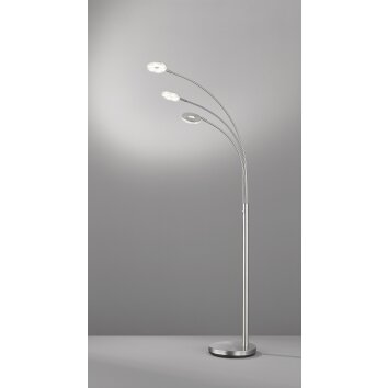 Fischer & Honsel Dent Staande lamp LED Nikkel mat, 3-lichts