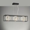 Fischer & Honsel Gisi Hanglamp LED Zwart, 3-lichts, Afstandsbediening