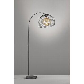 Fischer & Honsel Wire Staande lamp Zwart, 1-licht