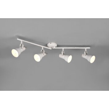 Trio Steam Plafondlamp Antiek, Wit, 4-lichts