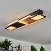 Sourbarie Plafondlamp LED Bruin, houtlook, Zwart, 1-licht