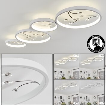 Fombillou Plafondlamp LED Wit, 1-licht