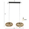Pirmil Hanglamp Natuurlijke kleuren, 2-lichts
