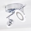 Lucy Plafond spot LED Chroom, 2-lichts, Afstandsbediening, Kleurwisselaar