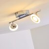 Lucy Plafond spot LED Chroom, 2-lichts, Afstandsbediening, Kleurwisselaar