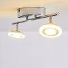 Lucy Plafond spot LED Chroom, 2-lichts, Afstandsbediening, Kleurwisselaar