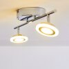 Lucy Plafond spot LED Chroom, 2-lichts, Afstandsbediening, Kleurwisselaar