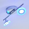 Lucy Plafond spot LED Chroom, 2-lichts, Afstandsbediening, Kleurwisselaar