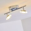 Lucy Plafond spot LED Chroom, 2-lichts, Afstandsbediening, Kleurwisselaar