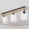 Alsen Plafondlamp Hout licht, Zwart, 3-lichts