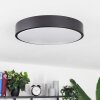 Samaira Plafondlamp LED Zwart, Wit, 1-licht