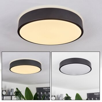 Samaira Plafondlamp LED Zwart, 1-licht