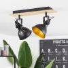 Tina Plafondlamp Hout licht, Zwart, 2-lichts