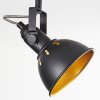 Tina Plafondlamp Hout donker, Natuurlijke kleuren, Zwart, 2-lichts