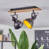 Tina Plafondlamp Natuurlijke kleuren, Zwart, 2-lichts