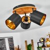 Alsen Plafondlamp Natuurlijke kleuren, Zwart, 3-lichts