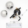 Chehalis Plafondlamp LED Zwart, 2-lichts
