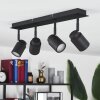 Douarnenez Plafondlamp Zwart, 4-lichts