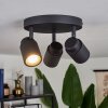 Douarnenez Plafondlamp Zwart, 3-lichts