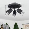 Douarnenez Plafondlamp Zwart, 3-lichts