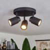 Douarnenez Plafondlamp Zwart, 3-lichts