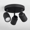Douarnenez Plafondlamp Zwart, 3-lichts