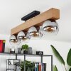 Vouhet Plafondlamp Bruin, houtlook, Zwart, 4-lichts