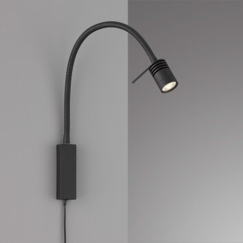 Fischer & Honsel Seng Muurlamp LED Zwart, 1-licht