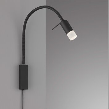 Fischer & Honsel Seng Muurlamp LED Zwart, 1-licht