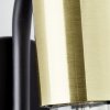 Brilliant Kerry Muurlamp Messing, Zwart, 1-licht