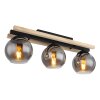 Globo CONNI Plafondlamp Natuurlijke kleuren, Zwart, 3-lichts