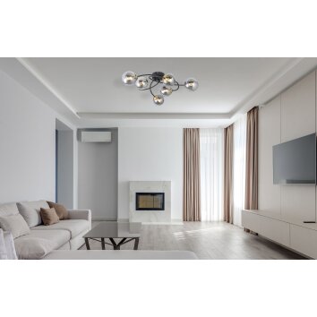 Globo JORGE Plafondlamp Zwart, 6-lichts