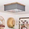 Lure Plafondlamp Bruin, houtlook, Zwart, 3-lichts