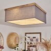 Lure Plafondlamp Bruin, houtlook, Zwart, 3-lichts