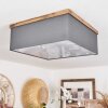 Lure Plafondlamp Bruin, houtlook, Zwart, 3-lichts
