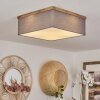 Lure Plafondlamp Bruin, houtlook, Zwart, 3-lichts